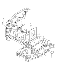 Decals Diagram and Parts List for PZ29D (96655480101)(2015-02) Husqvarna Lawn Mower