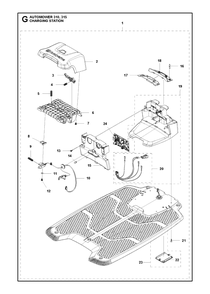 Charging Station Diagram and Parts List for 310 2016-01 Husqvarna Lawn Mower