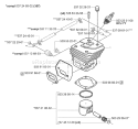 Page K Diagram and Parts List for 357XP 357 XP 2004-05 Husqvarna Chainsaw