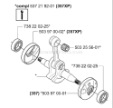 Page E Diagram and Parts List for 357XP 357 XP 2006-02 Husqvarna Chainsaw
