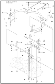 Mower Deck (Part 2) Diagram and Parts List for R175 2008-05 Husqvarna Lawn Tractor