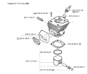 Page J Diagram and Parts List for 359 2006-02 Husqvarna Chainsaw