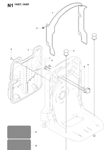 Frame 2 Diagram and Parts List for 180BF 20084000001-Current Husqvarna Leaf Blower / Vacuum