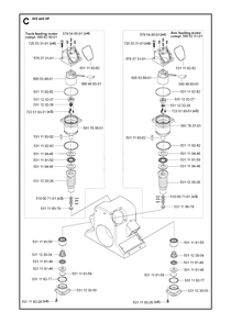 Feeding Motors Diagram and Parts List for WS440HF (00000008382 - 20134408468)(2012-07) Husqvarna Circular Saw