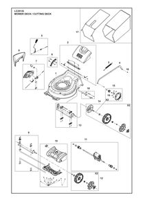 Mower Deck / Cutting Deck Diagram and Parts List for LC251IS  Husqvarna Lawn Mower