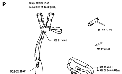 Harness Diagram and Parts List for 26LC 19931800001-Current Husqvarna Edger