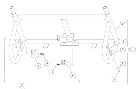 Seat Belts And Lower Rops Diagram and Parts List for HUV4421GXP 2009 Husqvarna Lawn Tractor