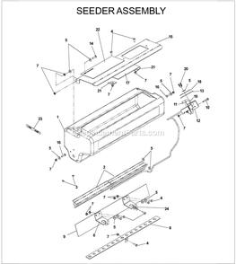 Seeder Assembly Diagram and Parts List for DT22H (968999243)(2005-11) Husqvarna Lawn Tractor Accessories