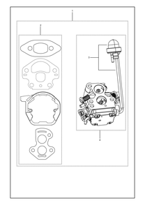 Carburetor Details Diagram and Parts List for 1202020  Husqvarna Chainsaw