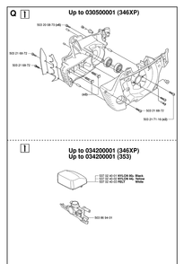 Service Updates 2 Diagram and Parts List for 346XP 20070500001-20071300000 Husqvarna Chainsaw