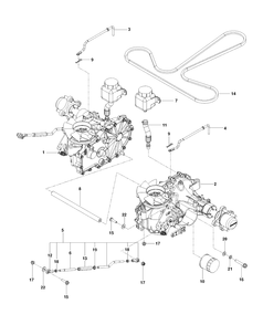 Hydraulic Pump- Motor 2 Diagram and Parts List for P-ZT48CA (966663802)(2012-08) Husqvarna Lawn Mower