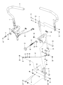 Steering Diagram and Parts List for MZ54S (96733410100)(2016-12) Husqvarna Lawn Mower