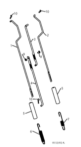 Handle 5 Diagram and Parts List for 1827EXLT (96193007701)(2012-09) Husqvarna Snow Blower