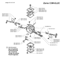 Page C Diagram and Parts List for 365 2003-11 Husqvarna Chainsaw