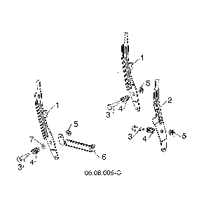 Control lever Diagram and Parts List for 96193009705  Husqvarna Snow Blower