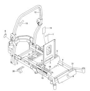 Decals Diagram and Parts List for PZ34FXBF (96655390100)(2011-01) Husqvarna Lawn Mower
