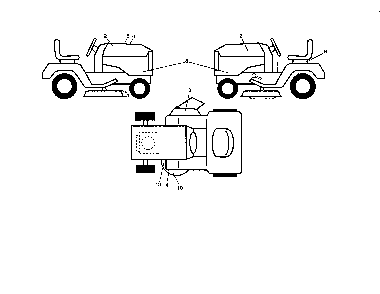 Decals Diagram and Parts List for YT48CS-502130  Husqvarna Lawn Tractor
