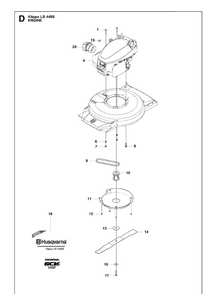 Engine Diagram and Parts List for LB448S  Husqvarna Lawn Mower