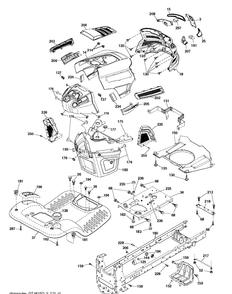 Chassis / Frame Diagram and Parts List for YTH21K46 (96045002602)(2011-08) Husqvarna Lawn Tractor