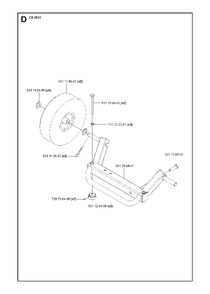 Wheels And Tires Diagram and Parts List for CS2512 (1301 & Above)(2013-04) Husqvarna Circular Saw