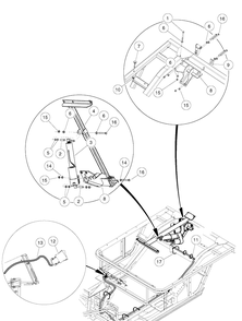 Electric Bed Lift Diagram and Parts List for HUV4421GXP 2009 Husqvarna Lawn Tractor