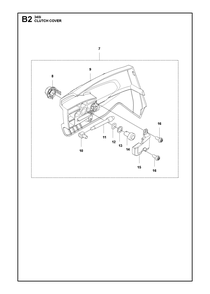 Clutch Cover 2 Diagram and Parts List for 340I  Husqvarna Chainsaw