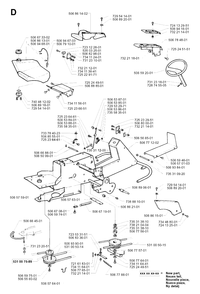 Chassis / Frame Diagram and Parts List for PF18 2001-01 Husqvarna Lawn Tractor