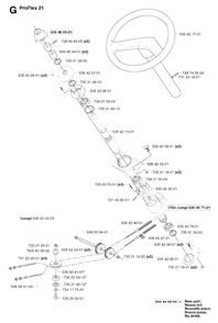 Steering 2 Diagram and Parts List for PF18 2003-02 Husqvarna Lawn Tractor