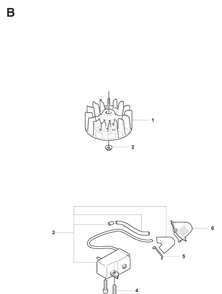 Ignition System Diagram and Parts List for 325HS75 (X-SERIES)(20081800001-Current) Husqvarna Hedge Trimmer