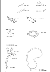 Accessories 1 Diagram and Parts List for 322C 2000-10 Husqvarna Brush Cutter