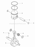 Crankshaft Diagram and Parts List for 370BFS 2009-03 Husqvarna Leaf Blower / Vacuum