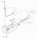 Fuel Tank Diagram and Parts List for 370BFS 2009-03 Husqvarna Leaf Blower / Vacuum