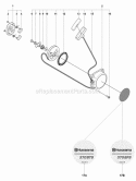 Starter Diagram and Parts List for 370BTS 2009-03 Husqvarna Leaf Blower / Vacuum