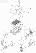 Carburetor  Air Filter Diagram and Parts List for 370BTS 2009-03 Husqvarna Leaf Blower / Vacuum