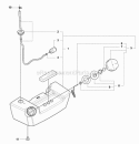 Fuel Tank Diagram and Parts List for 370BTS 2009-03 Husqvarna Leaf Blower / Vacuum