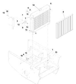 Radiator 34 H.P. Diagram and Parts List for BZ6134D (968999214) (BAM) (033600000 and Up)(2004-11) Husqvarna Lawn Mower
