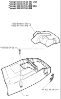 Page M Diagram and Parts List for 371 1996-09 Husqvarna Chainsaw
