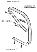 Page E Diagram and Parts List for 371 1999-05 Husqvarna Chainsaw