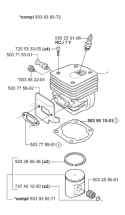 Page L Diagram and Parts List for 371 K EPA 2002-01 Husqvarna Concrete Saw