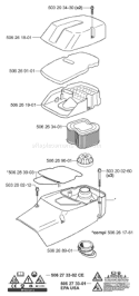 Part Location Diagram of 506273301 Husqvarna Warning Decal