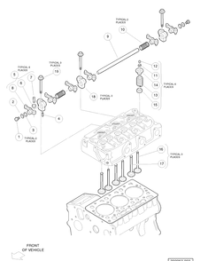 Valves And Rocker Arms Diagram and Parts List for HUV4421DXP 2006-11 Husqvarna Lawn Tractor