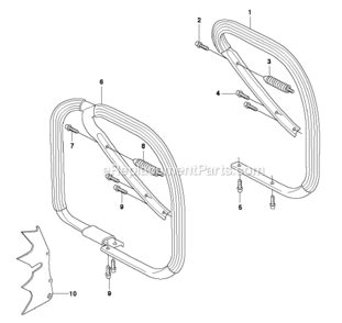 Part Location Diagram of 522428803 Husqvarna Front Handle Assembly