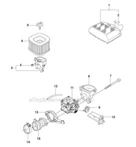 Part Location Diagram of 521992503 Husqvarna Inlet Pipe