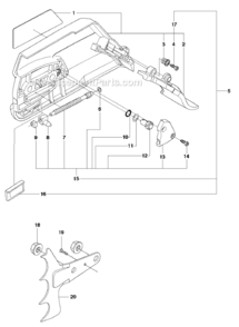 Page G Diagram and Parts List for 372XP  Husqvarna Chainsaw