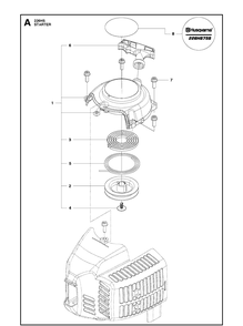 Starter Diagram and Parts List for 226HS75S (967279603)(20153600001-Current)(2015) Husqvarna Hedge Trimmer