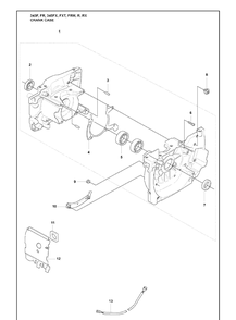 Crank Case Diagram and Parts List for 345FR 2008-05 Husqvarna Brush Cutter