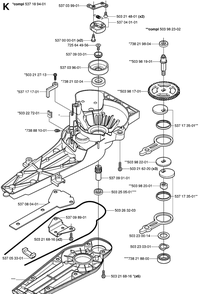 Gear Housing Diagram and Parts List for 326HD75 (X-SERIES)(20030100001-20062700000) Husqvarna Hedge Trimmer