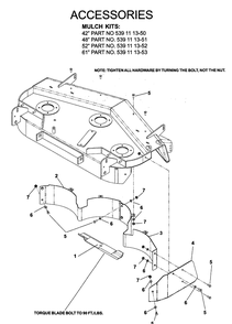 Accessories 10 Diagram and Parts List for IZ5223 (968999526)(2006-08) Husqvarna Lawn Mower