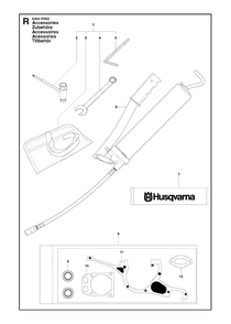 Tools Diagram and Parts List for K960 2008-03 Husqvarna Circular Saw