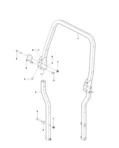 Protection Frame Diagram and Parts List for PZ34BF (96655390101)(2012-06) Husqvarna Lawn Mower